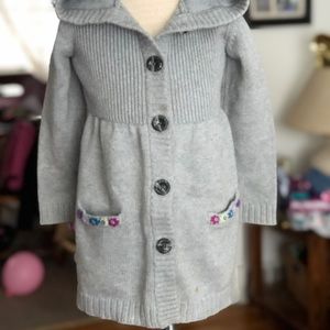 Hanna Anderson cable knit button down sweater